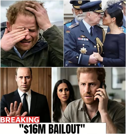 “PALACE CONFIRMS HARRY’S $16M DEBT – WILLIAM BLOCKS BAILOUT IN BRUTAL ROYAL CRACKDOWN!  🔥 Buckingham Palace has just dropped the hammer: Prince Harry is drowning in a staggering $16 million debt, confirmed in a late-night emergency summit at St James’s Palace where senior royals – King Charles, Prince William, Princess Anne and Sir Michael Stevens – faced the devastating truth head-on.  Unmarked Range Rovers delivered the inner circle to confront Harry’s financial abyss: legal fees, astronomical security costs, and a crushing $9.5 million mortgage on the Montecito estate have bled the Sussexes dry.  Soaring US property taxes, upkeep, and staffing churn millions annually – the mansion is now a costly “white elephant” Harry can’t afford. William’s verdict was ice-cold: no bailout. The Duchy of Cornwall funds are off-limits – Harry must sell or face ruin.  The palace’s shield is gone – Harry’s debts are real, his lifeline severed, and the royal family has drawn the line. This brutal confirmation shatters the Sussex dream – Montecito is collapsing, the money is gone, and Harry’s financial empire is dead. The monarchy has spoken: no more rescues, no more excuses. The end is here! “