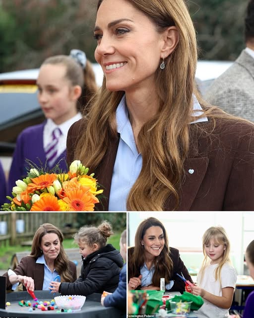 “A Surprise Appearance That Melted Hearts: The Princess of Wales Brings an Entire School to Tears During Children’s Mental Health Week 🥰💖 No grand announcement. No royal fanfare. Just a warm smile and an open heart. The Princess of Wales quietly stepped into Castle Hill Academy in Croydon — and turned an ordinary school day into a memory those children may carry with them for the rest of their lives. Inside a brightly colored art room, she sat down beside the pupils, helping them create “belonging maps,” gently asking about their feelings and what makes them feel safe and loved. “Sometimes it’s not easy to talk about your thoughts and emotions…” she shared softly — and in that moment, the room seemed to pause. In one of London’s most deprived communities, her message about connection, kindness, and belonging felt especially powerful. From the small hands reaching out to shake hers, to the handmade flags and heartfelt cards gifted with shining eyes — every detail was filled with emotion. But behind the radiant smiles were deeply moving stories she listened to from parents — and what she said behind closed doors is what truly leaves a lasting impact.”