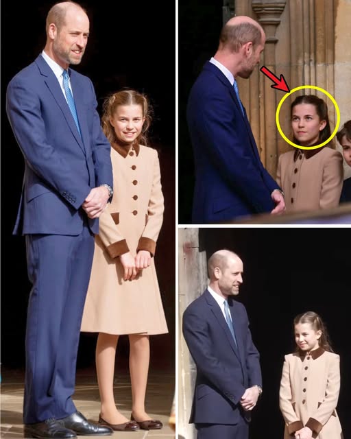 “A future king… and his little princess: Prince William And Princess Charlotte Share Quiet Easter Moment — And It Speaks Volumes.. The Easter service in Windsor was filled with tradition and royal presence — but it was a quiet moment that truly captured hearts. As Prince William stood beside his daughter, Princess Charlotte, something subtle yet meaningful unfolded. No grand gestures. No words needed. Just a gentle exchange — a calm, natural connection between a future king… and his little princess. What made the moment so special? That quiet bond — a glimpse of trust, warmth, and the kind of closeness that speaks louder than anything else. 👉 Why is this simple moment resonating with so many people?”